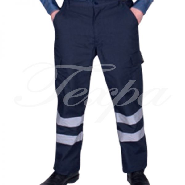 Pantalon Cargo Canvas Force Team Con Cinta Reflectante